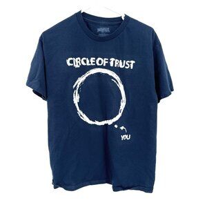 Men's Size L Blue Circle of Trust Funny T-shirt